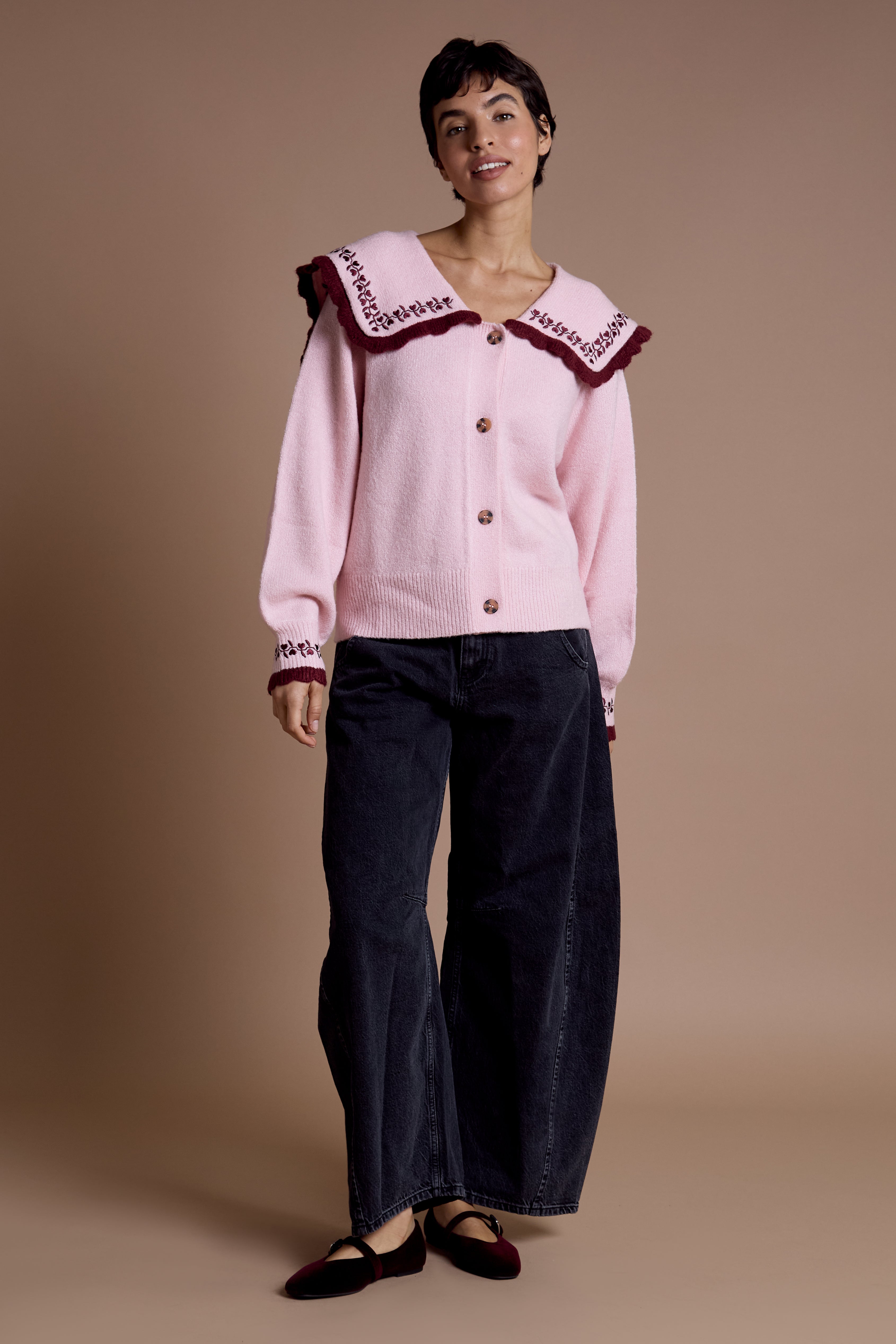 Effie Oversized Collar Cardigan