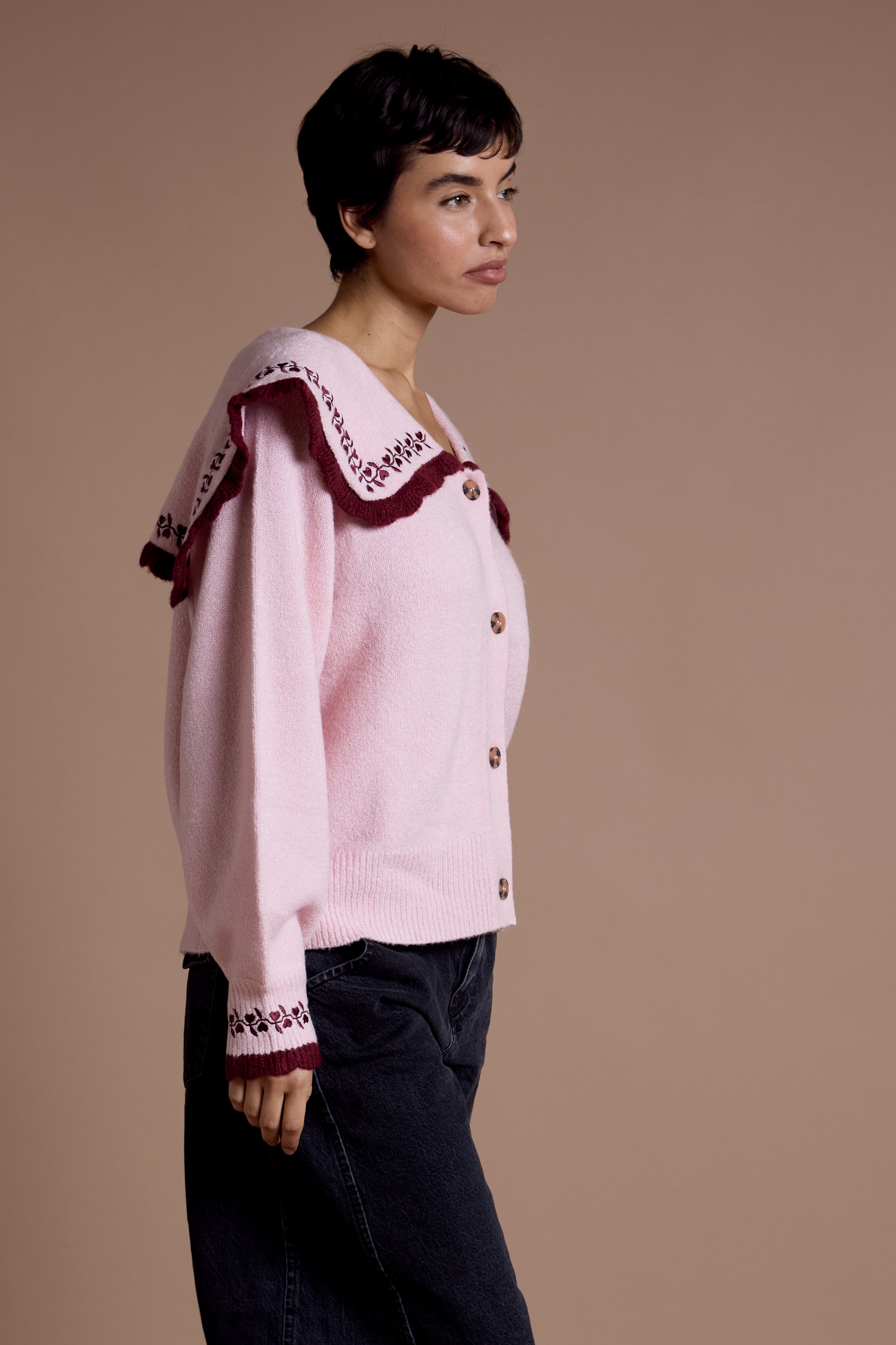 Effie Oversized Collar Cardigan
