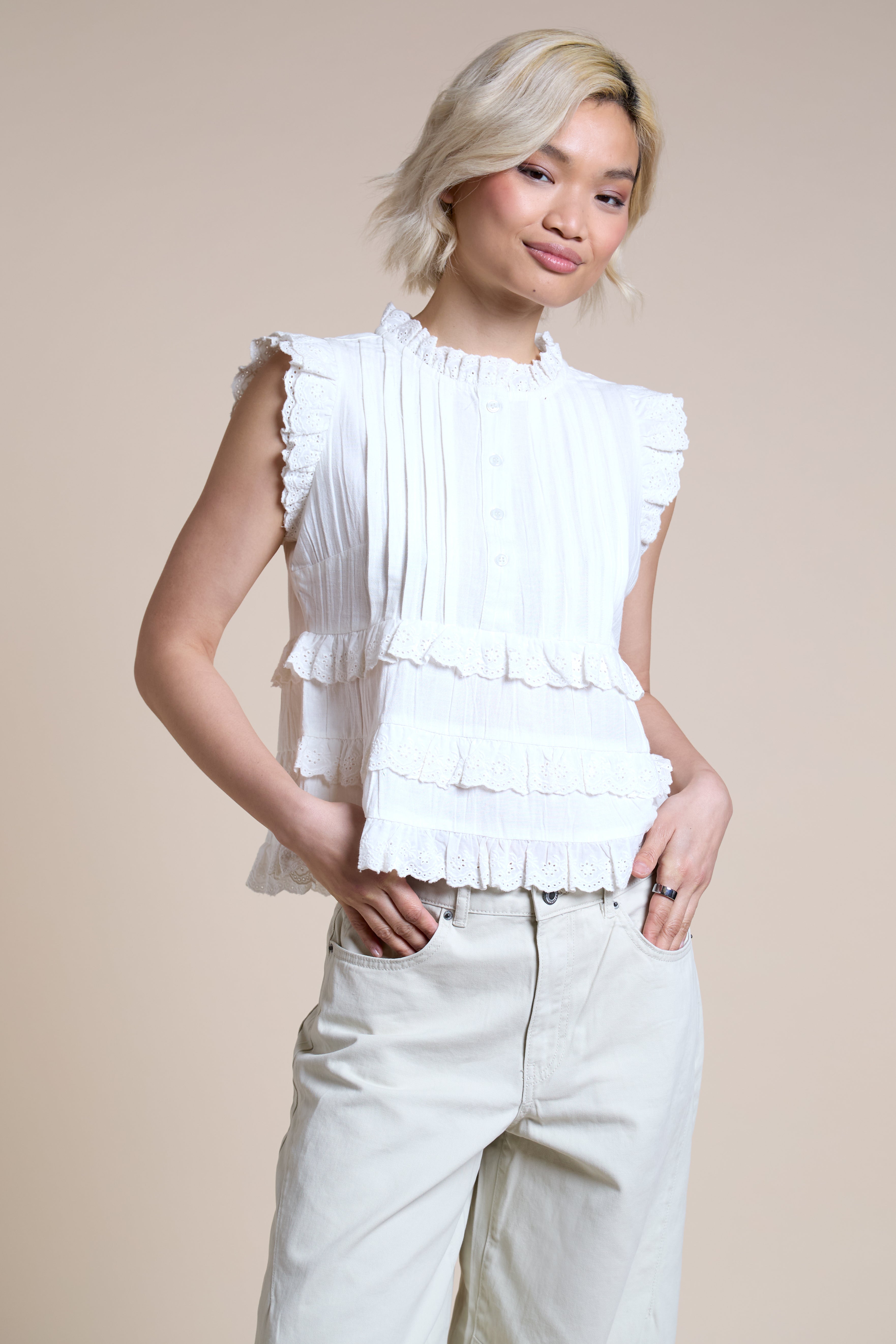 Cecelia Ruffle Blouse
