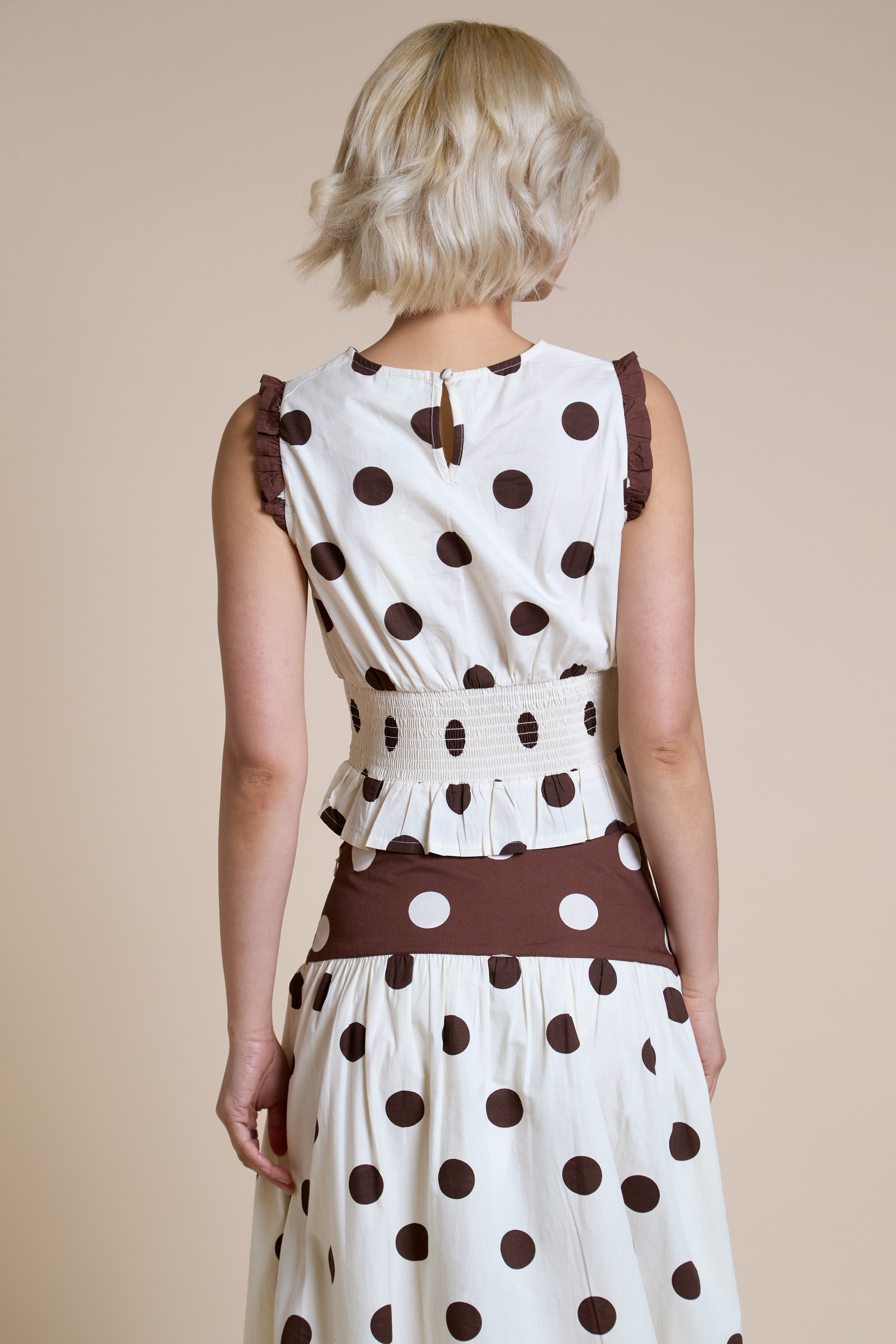 Elizia Polka dot Top