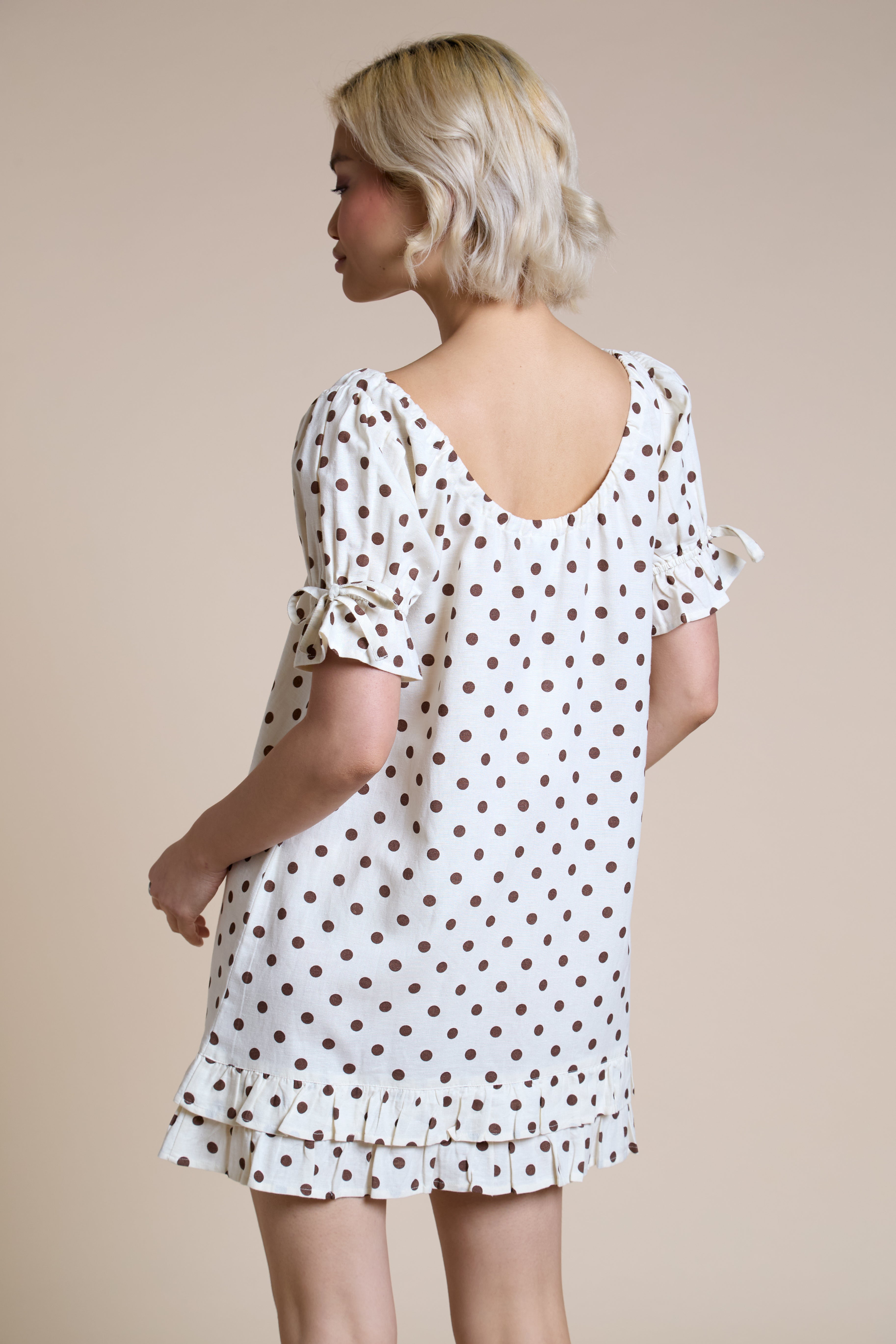 Marlowe Polka Dot Babydoll Dress