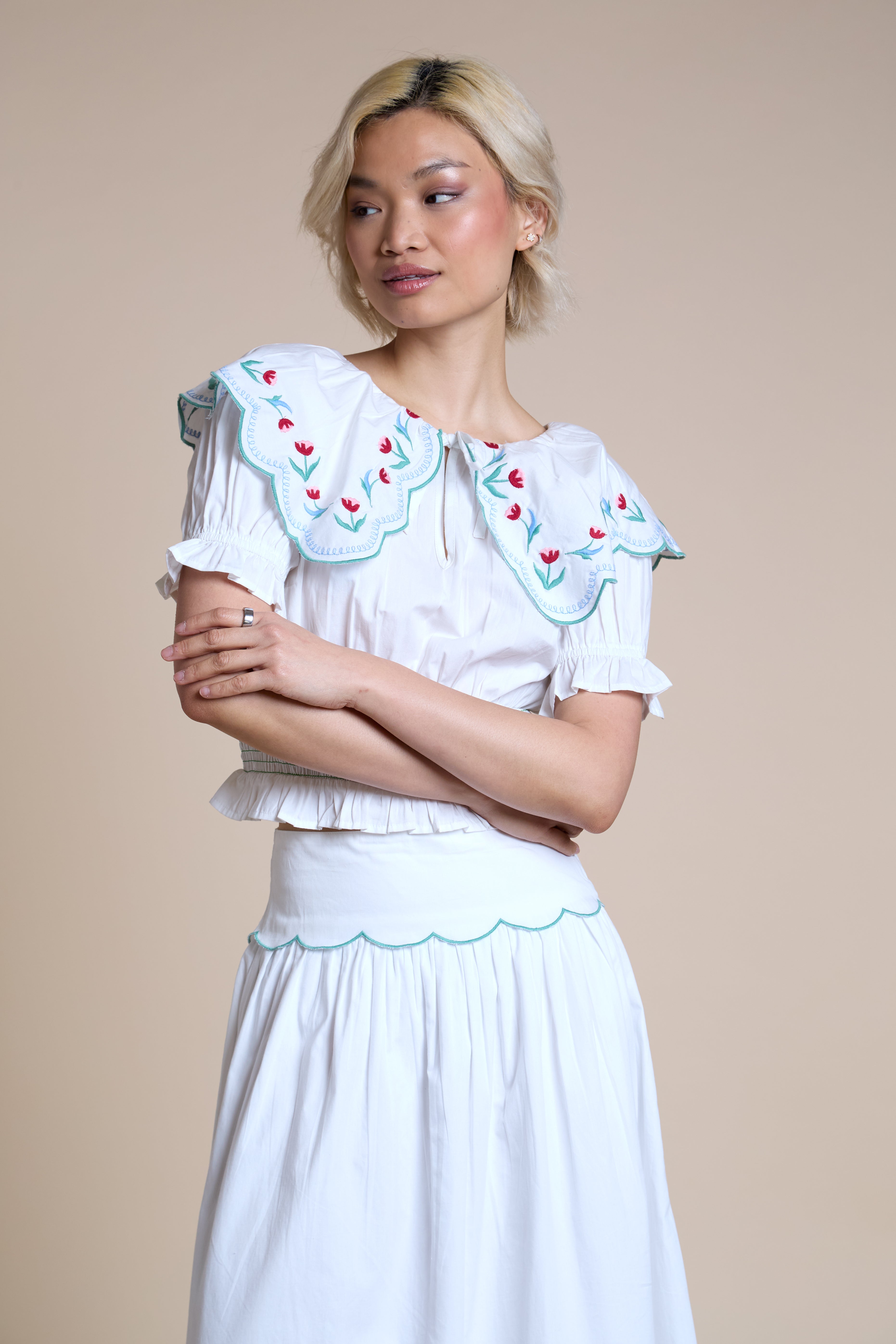 Tansy Floral Shirred Blouse