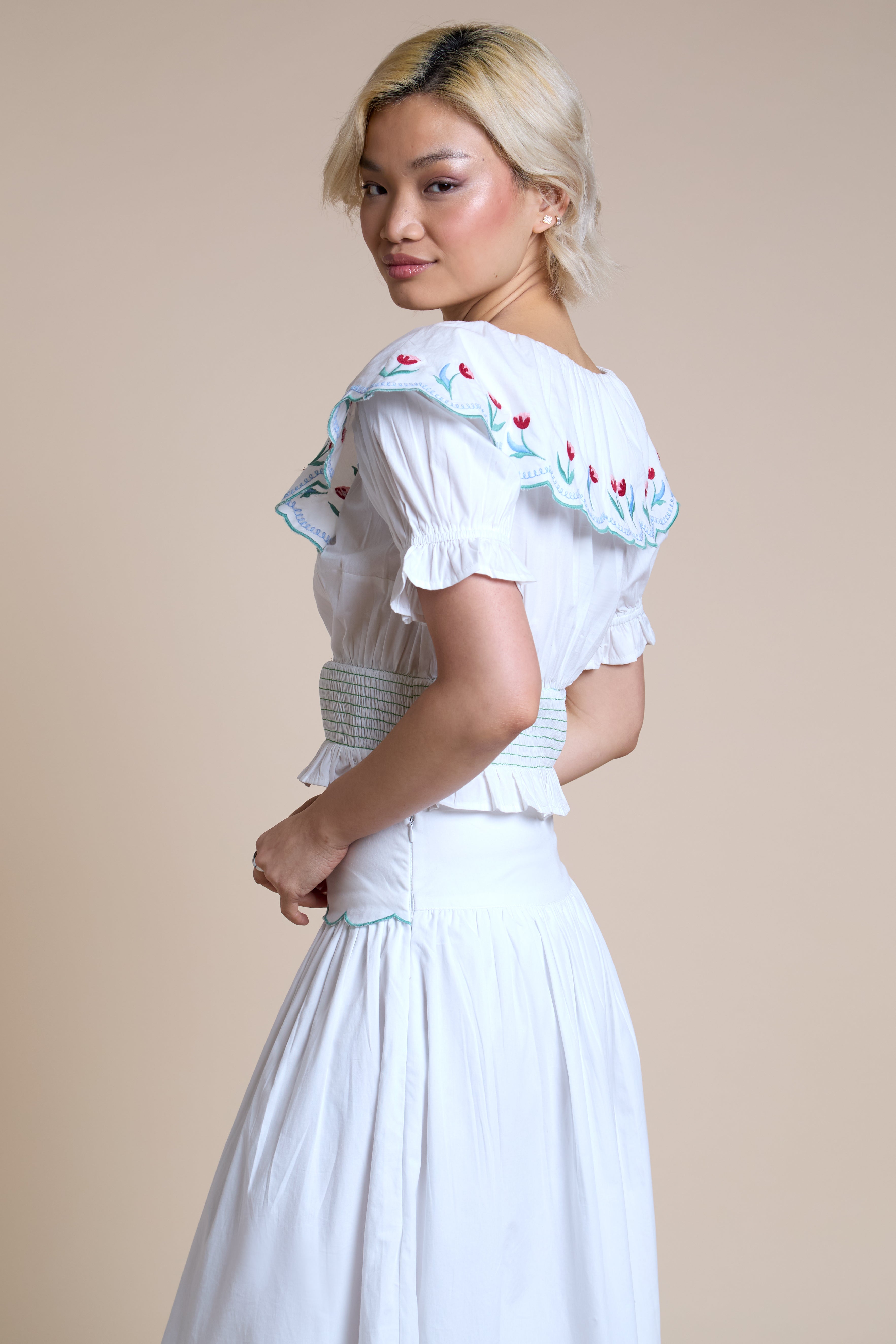 Tansy Floral Shirred Blouse