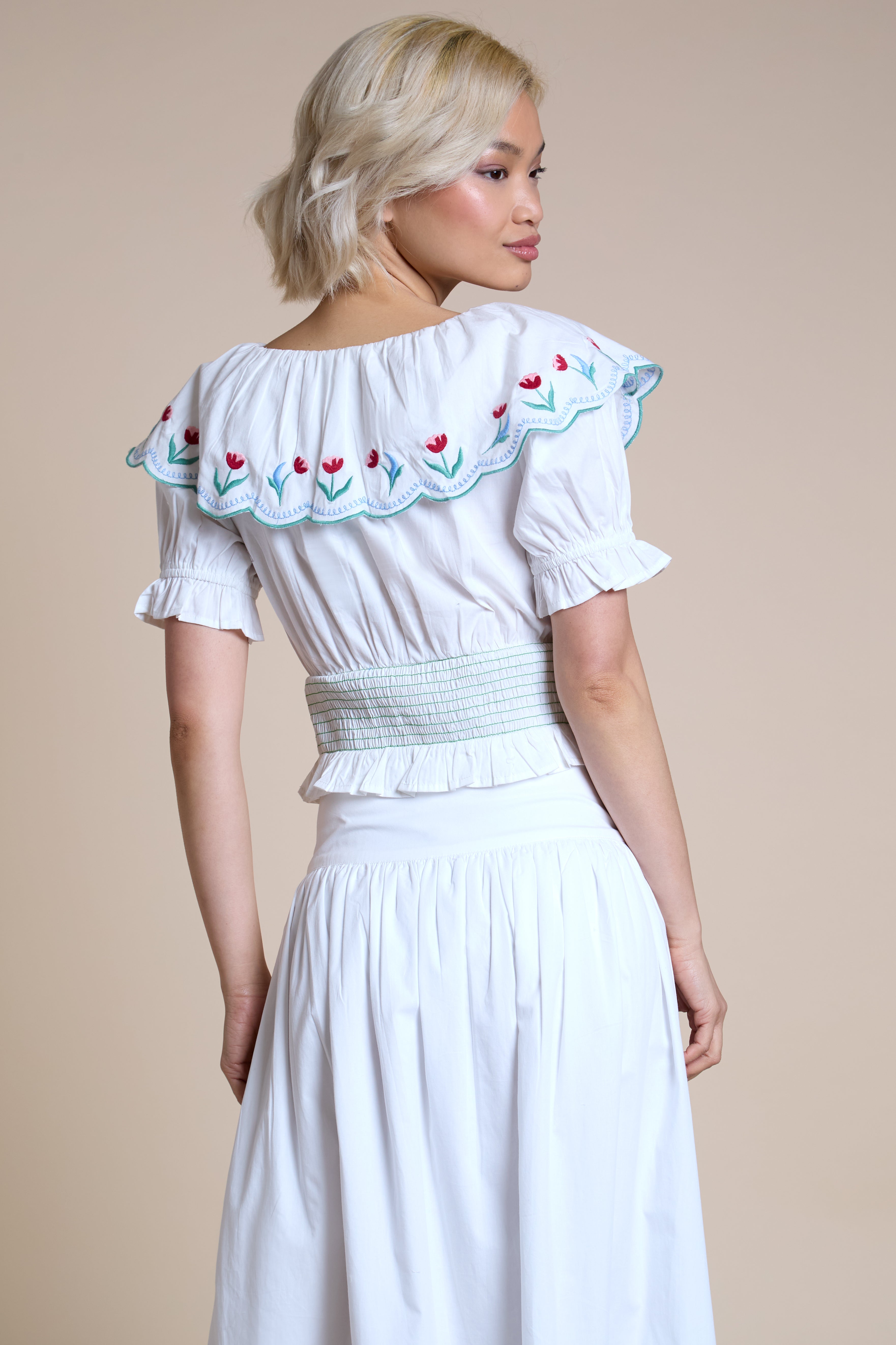 Tansy Floral Shirred Blouse
