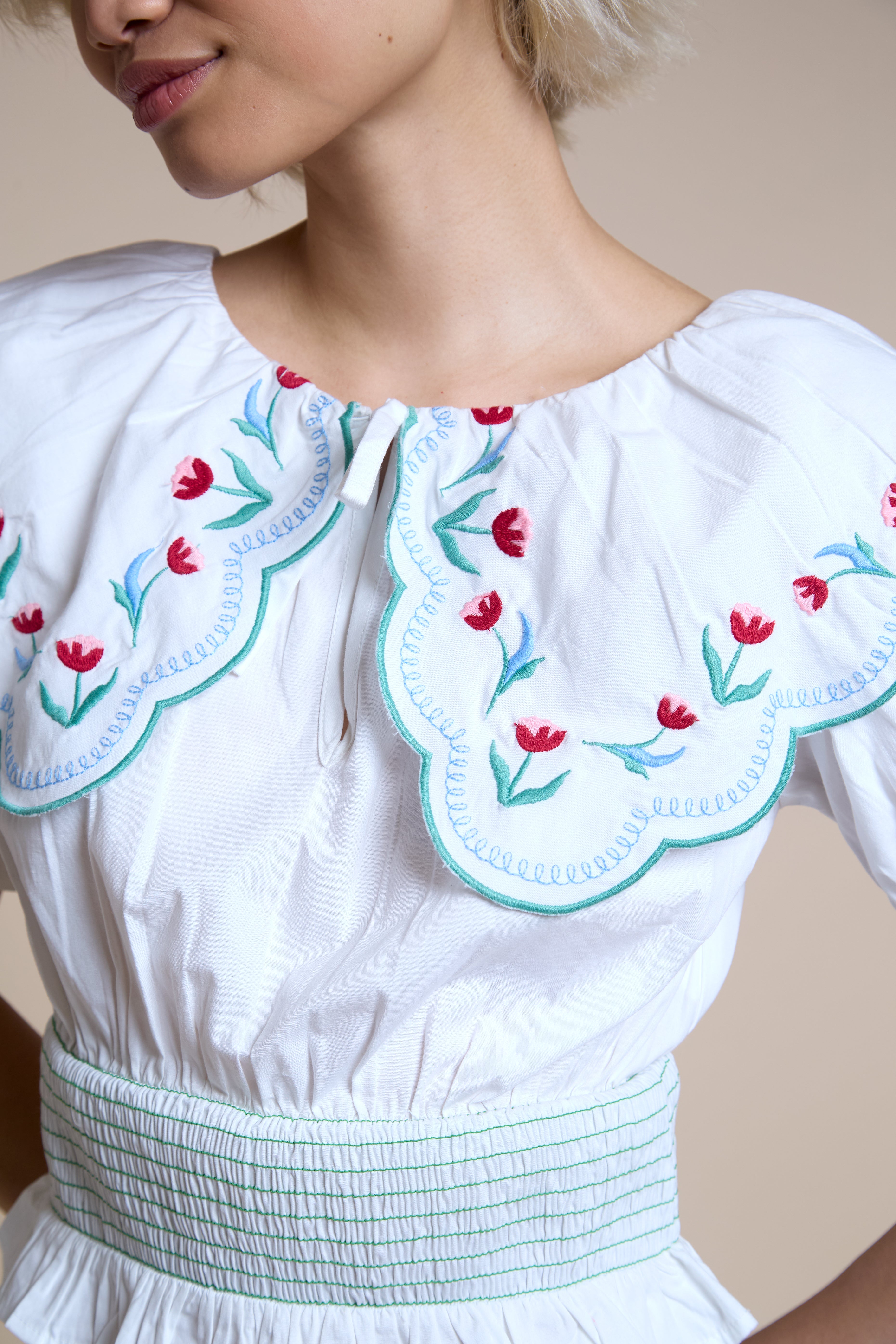 Tansy Floral Shirred Blouse
