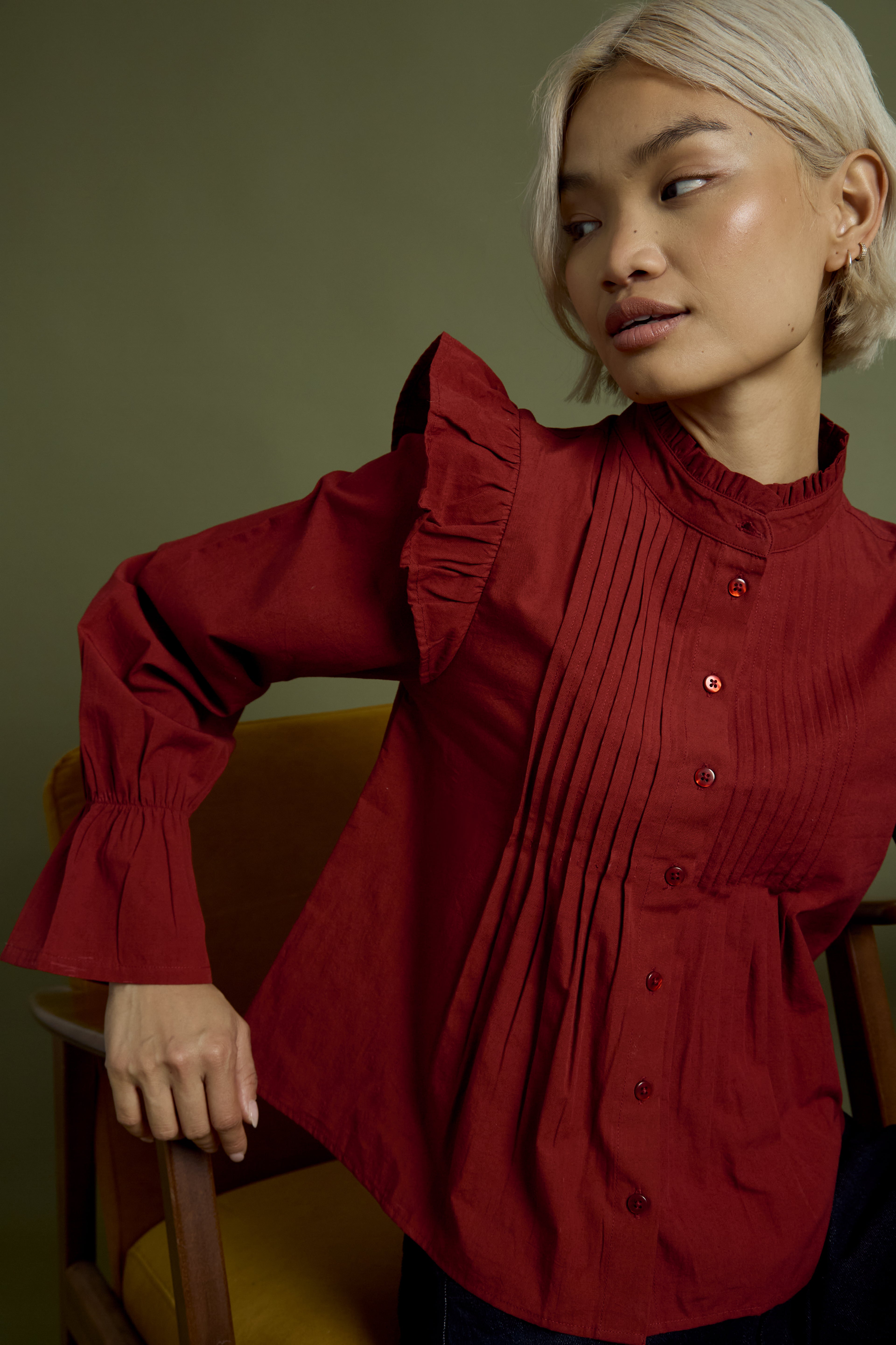 Aura High Neck Blouse