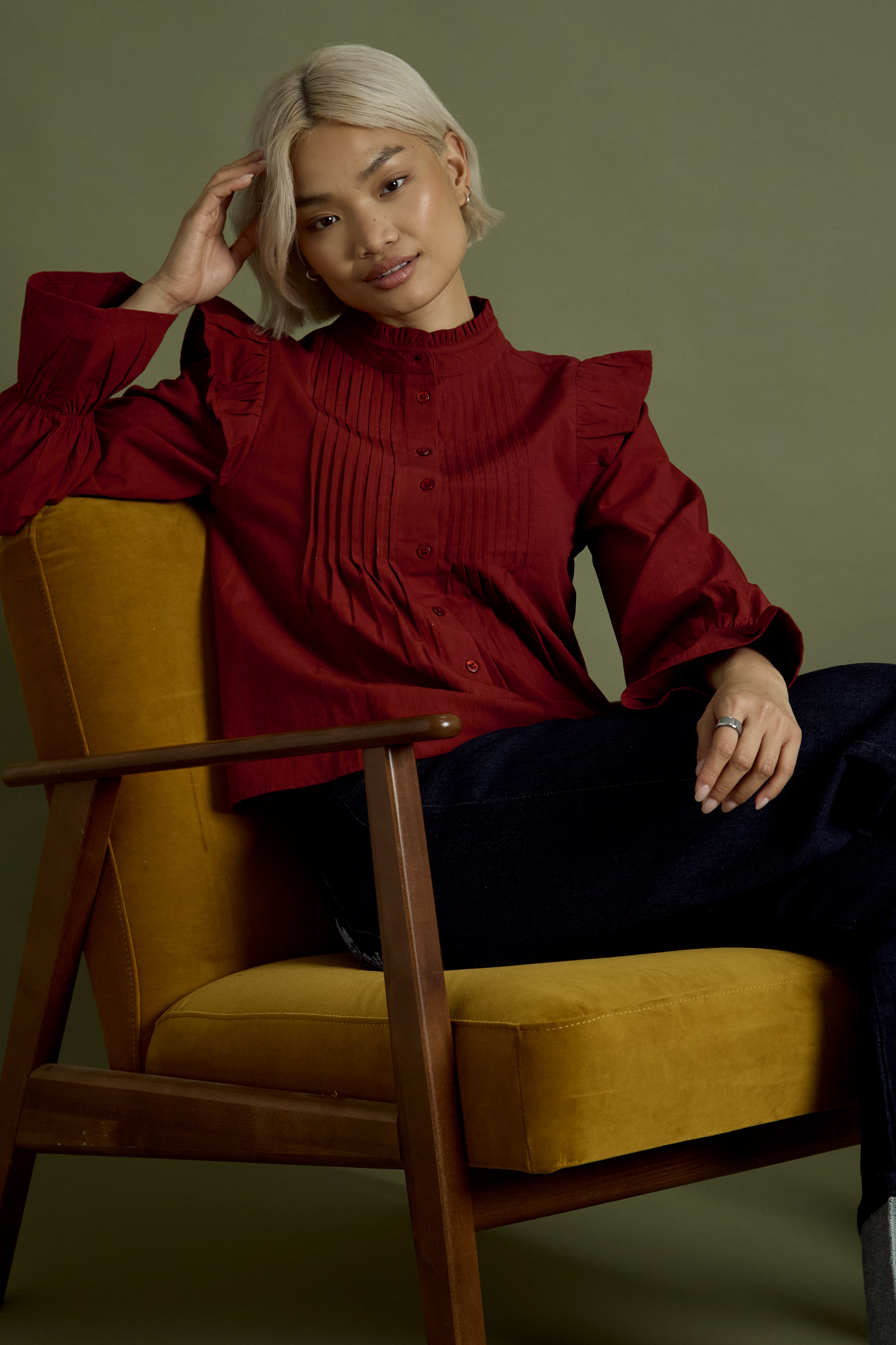 Aura High Neck Blouse