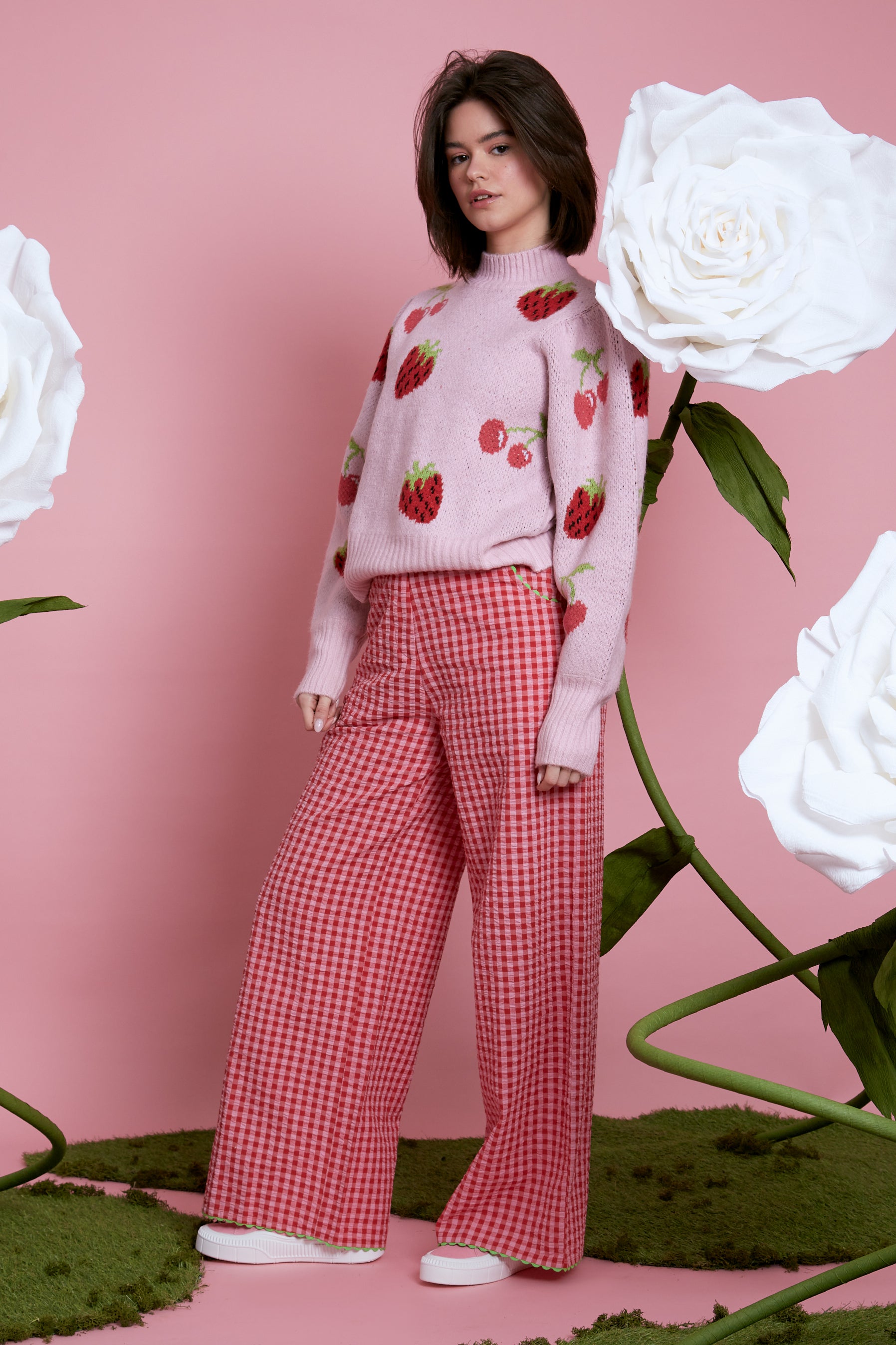 Rosie Strawberry Jumper  - Pink