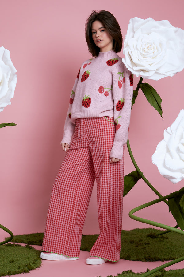 Rosie Strawberry Jumper  - Pink