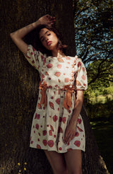Marinia Tiered Smock Dress  - Cream