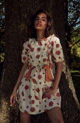 Marinia Tiered Smock Dress  - Cream