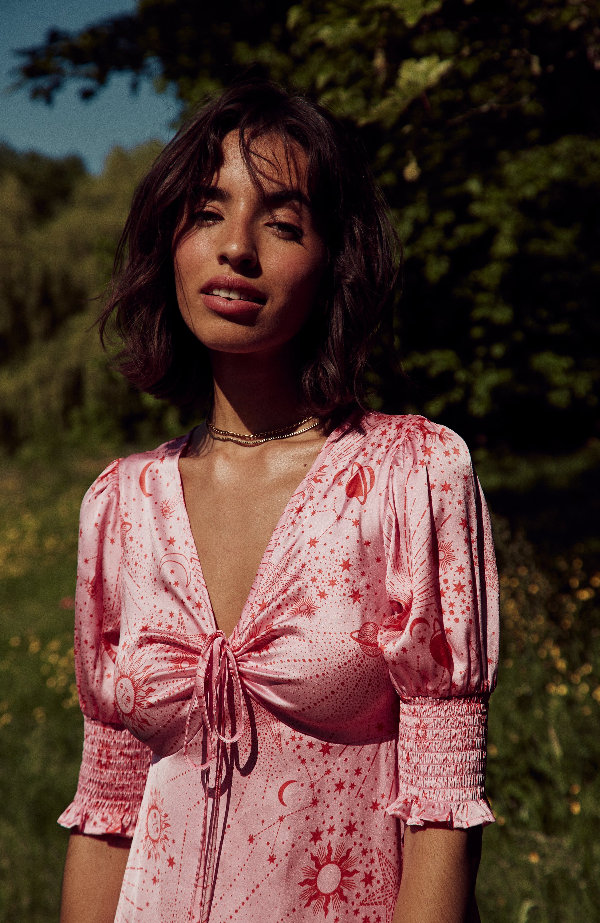 Estella Midi Tea Dress - Pink