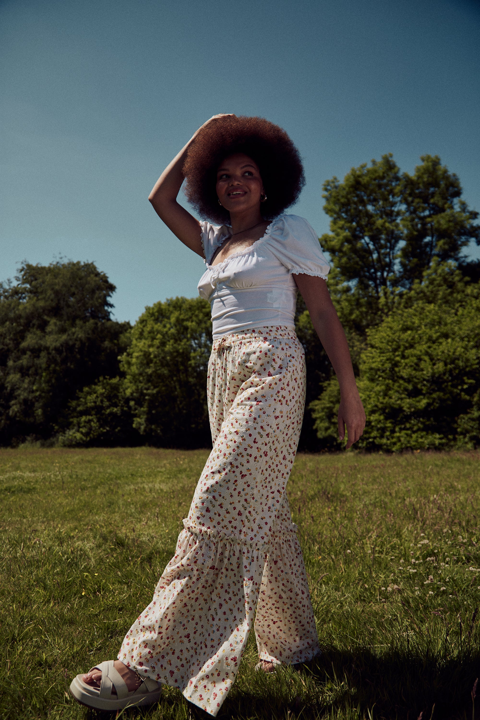 Blossom Broderie Trousers - Curve