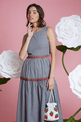 Theo Gingham Dress - Black