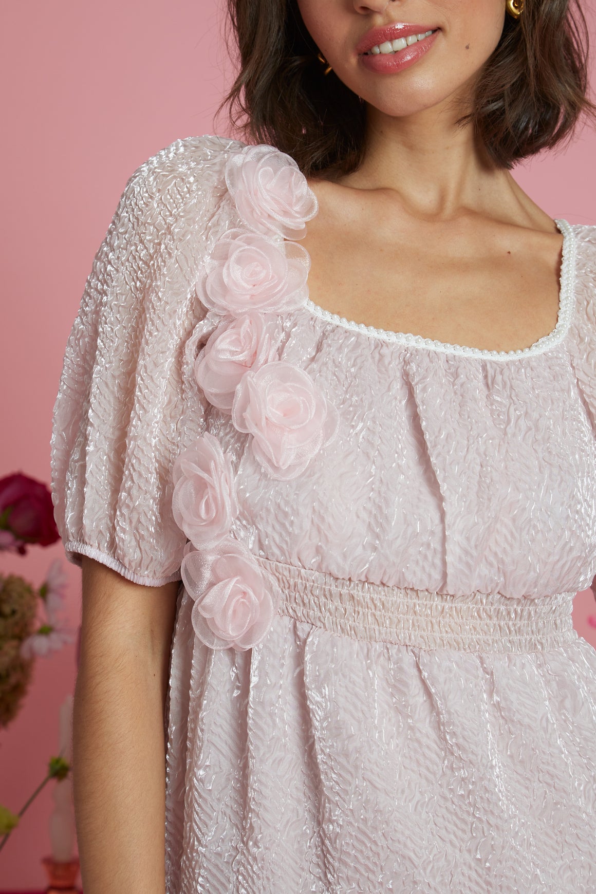 Candice Corsage Detail Tiered Midaxi  Dress