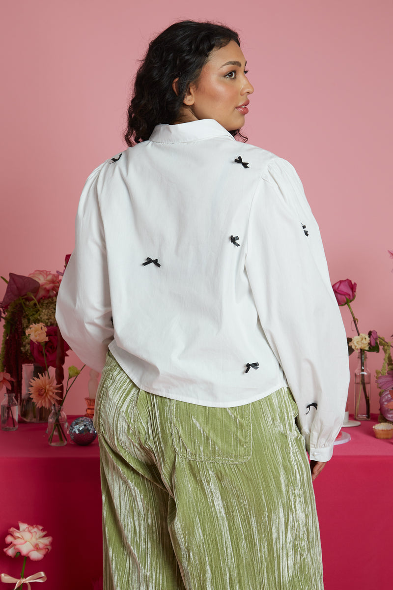 Dolly Bow Applique Shirt - Curve