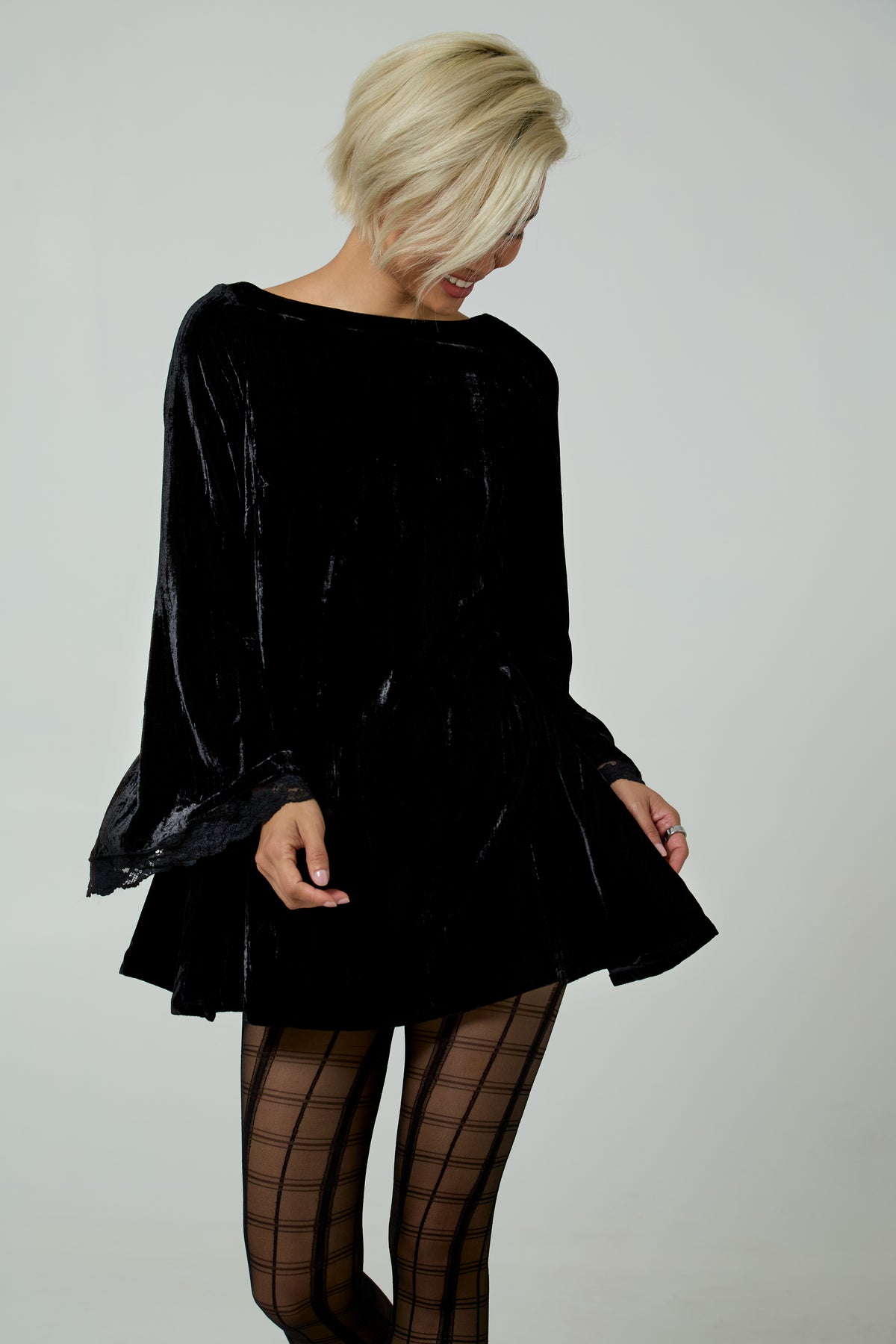 Sable Black Velvet Dress