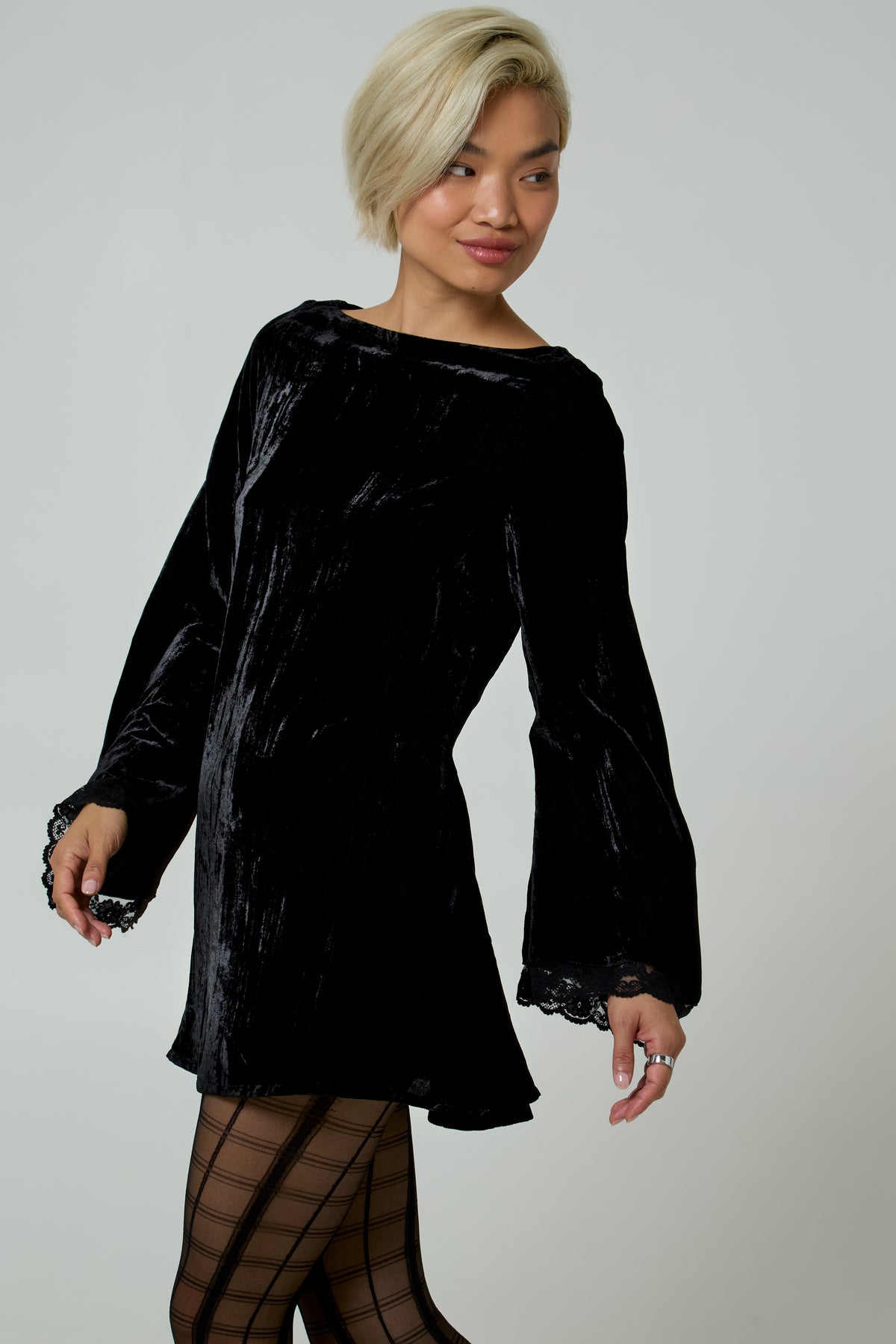 Sable Black Velvet Dress