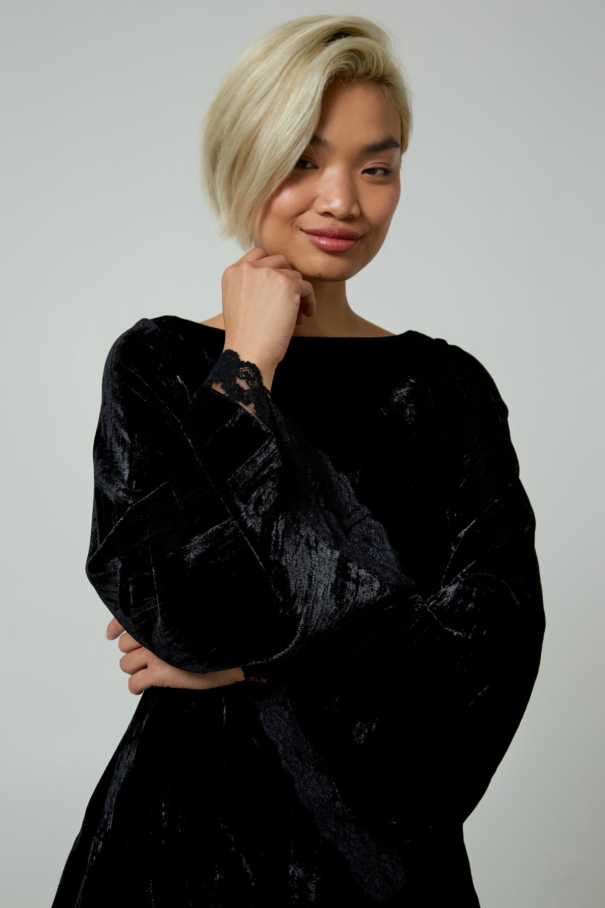 Sable Black Velvet Dress