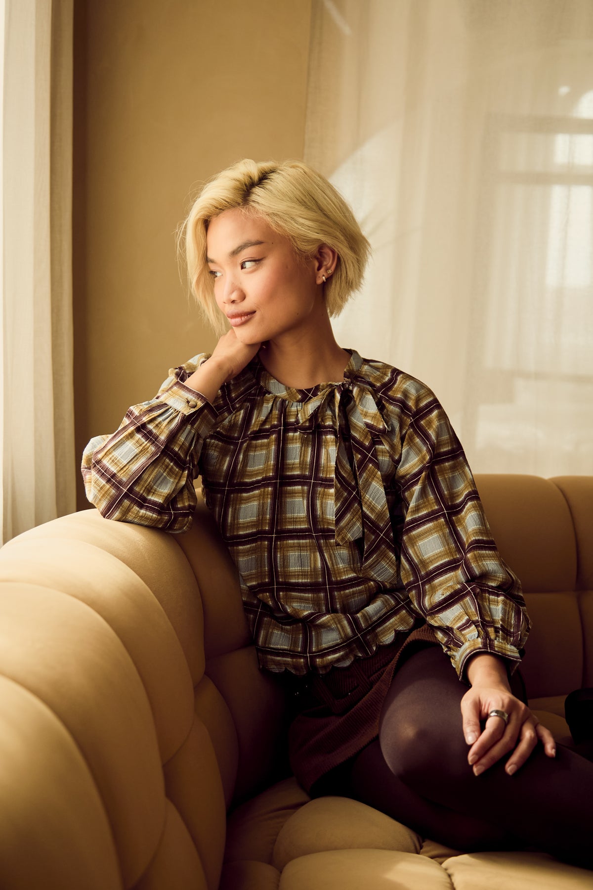 Demi Tie Neck Blouse