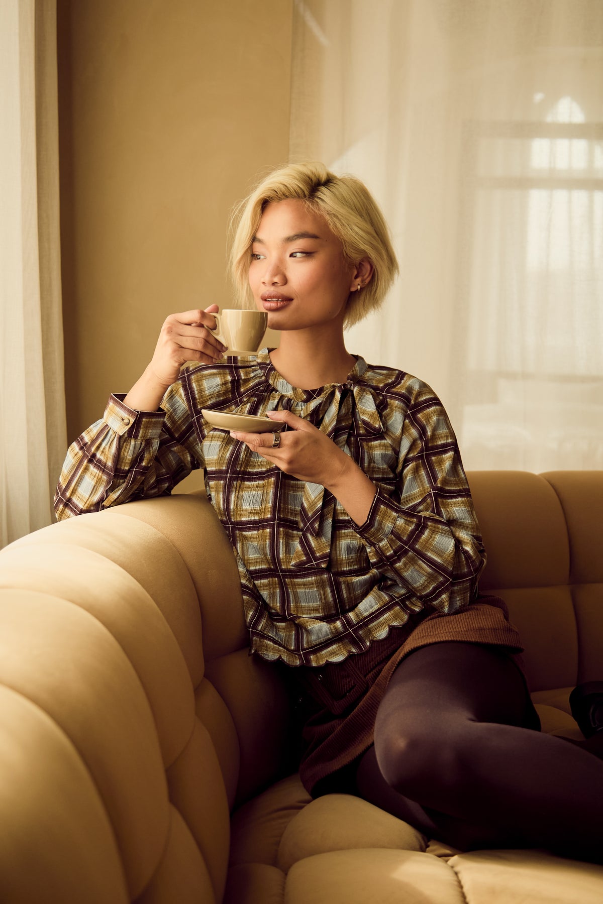 Demi Tie Neck Blouse