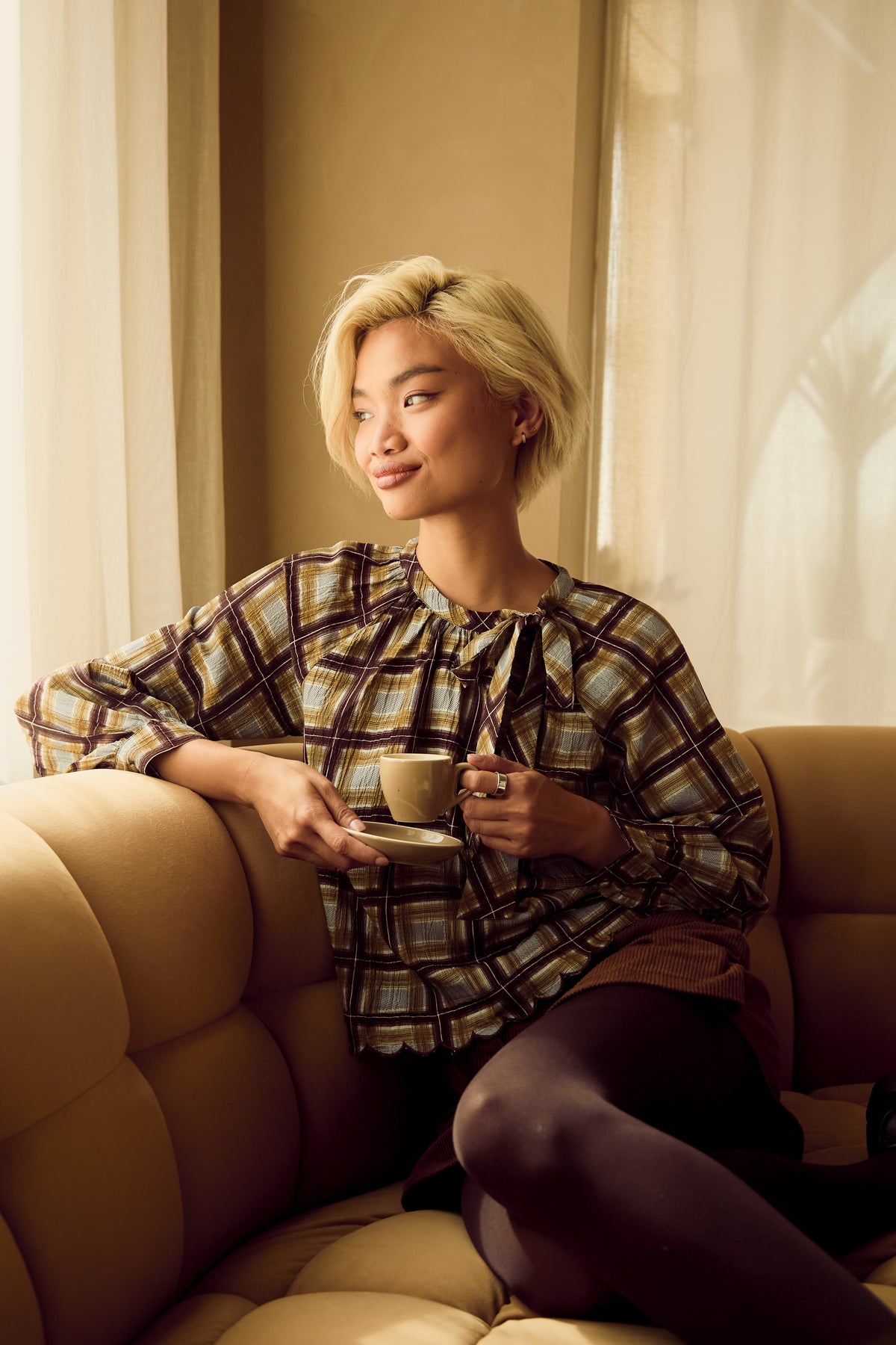 Demi Tie Neck Blouse