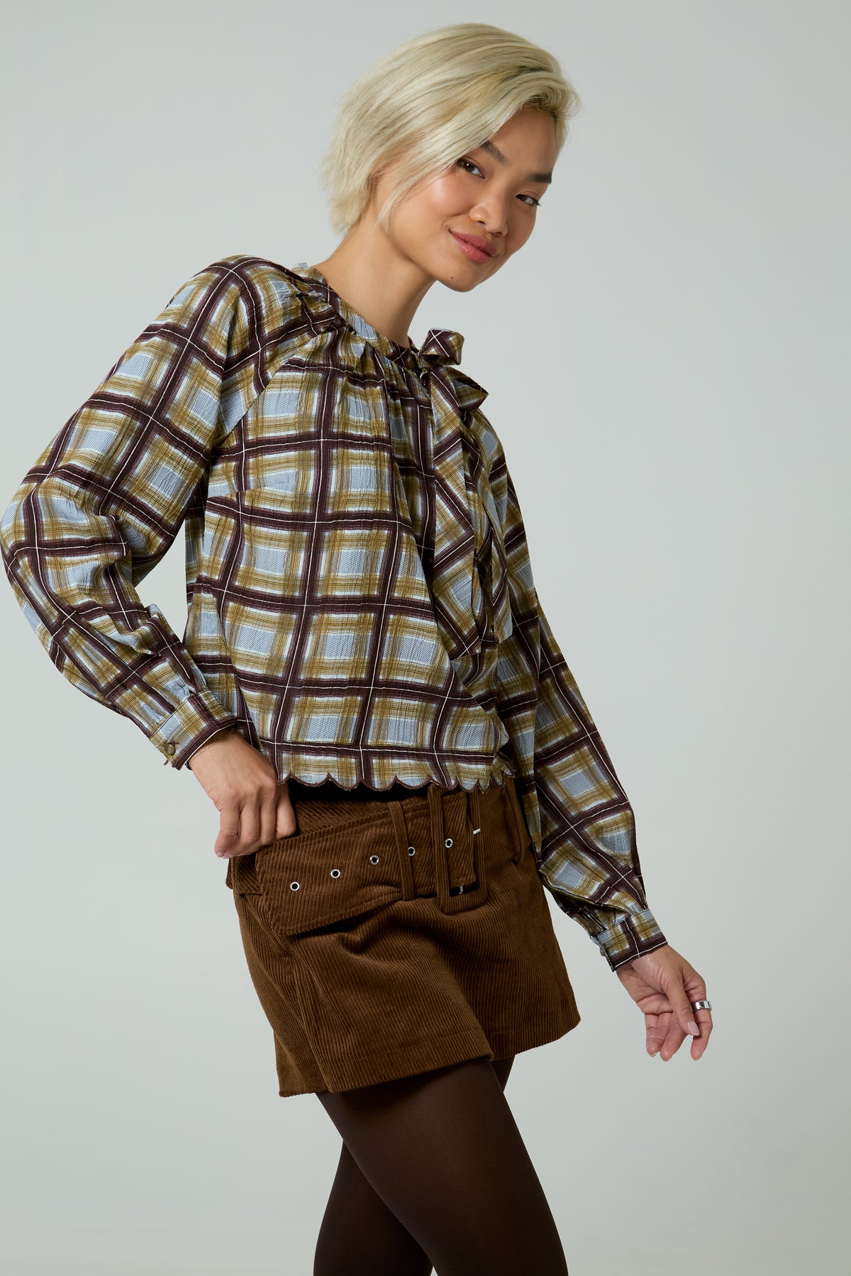 Demi Tie Neck Blouse