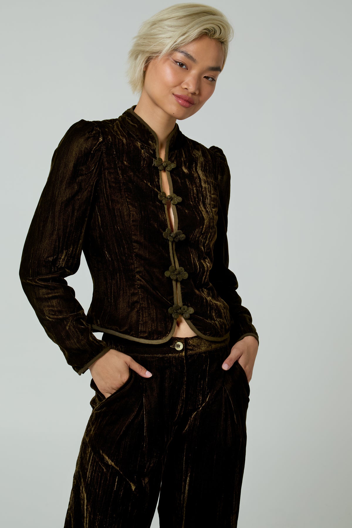 Odette Velvet Military jacket