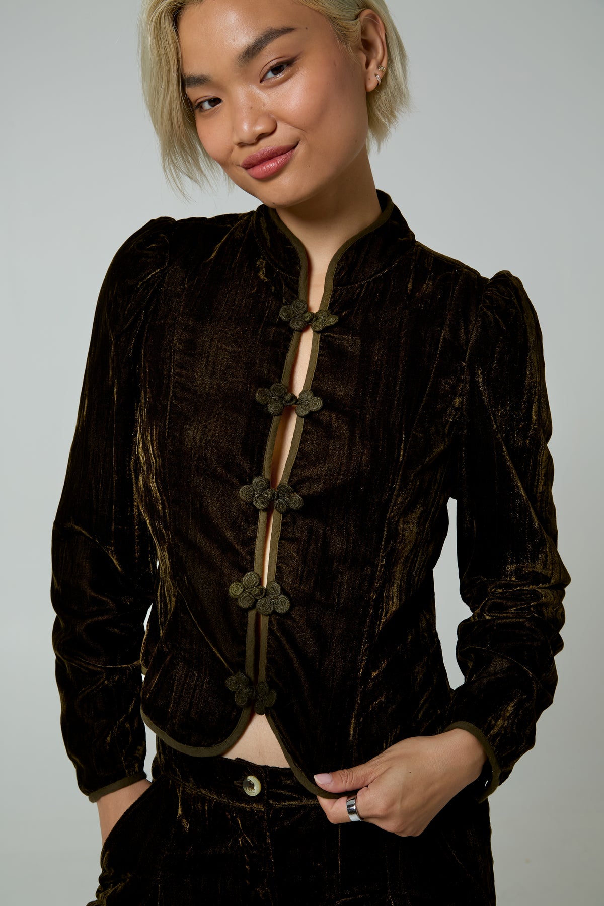Odette Velvet Military jacket