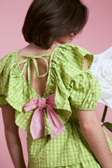 Tabitha Gingham Dress - Green