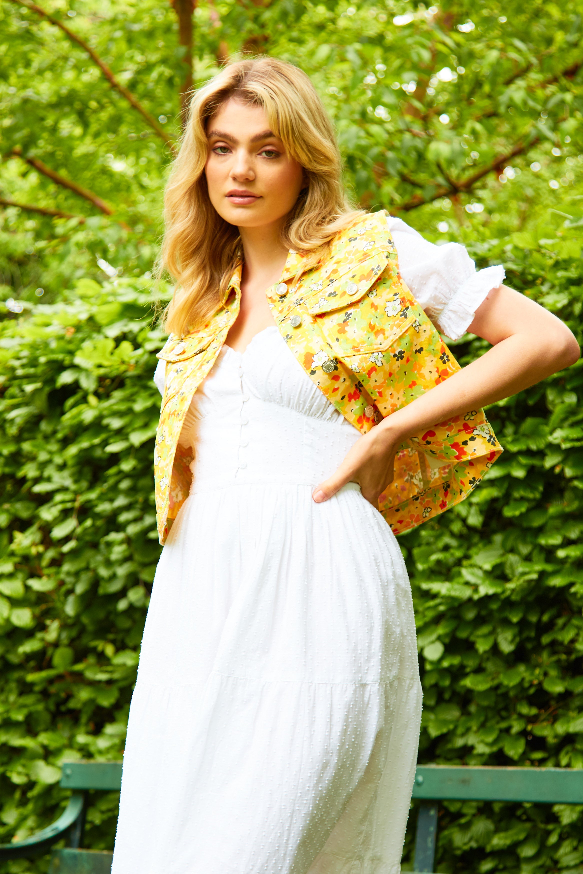Textured Dobby Tiered Midi Dress <br/> White