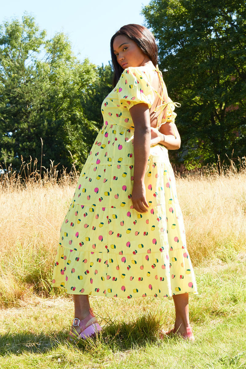 Fruity Midi Dress - Curve