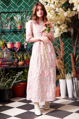 Simone Midaxi Smock Dress - White