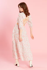 Simone Midaxi Smock Dress - White