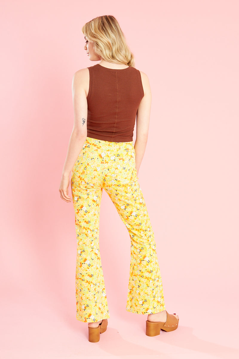 Ottilie Flared Jeans - Yellow