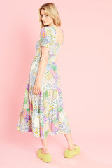 Lolita Floral Midaxi Dress - Cream