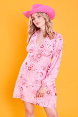 Estella Mini Tea Dress - Pink