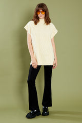 Cassie Cable Knitted Vest - Cream
