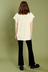 Cassie Cable Knitted Vest - Cream