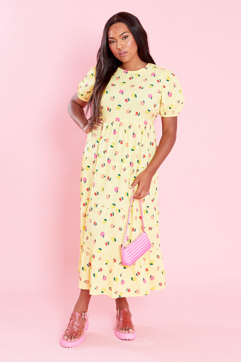 Fruity Midi Dress - Curve