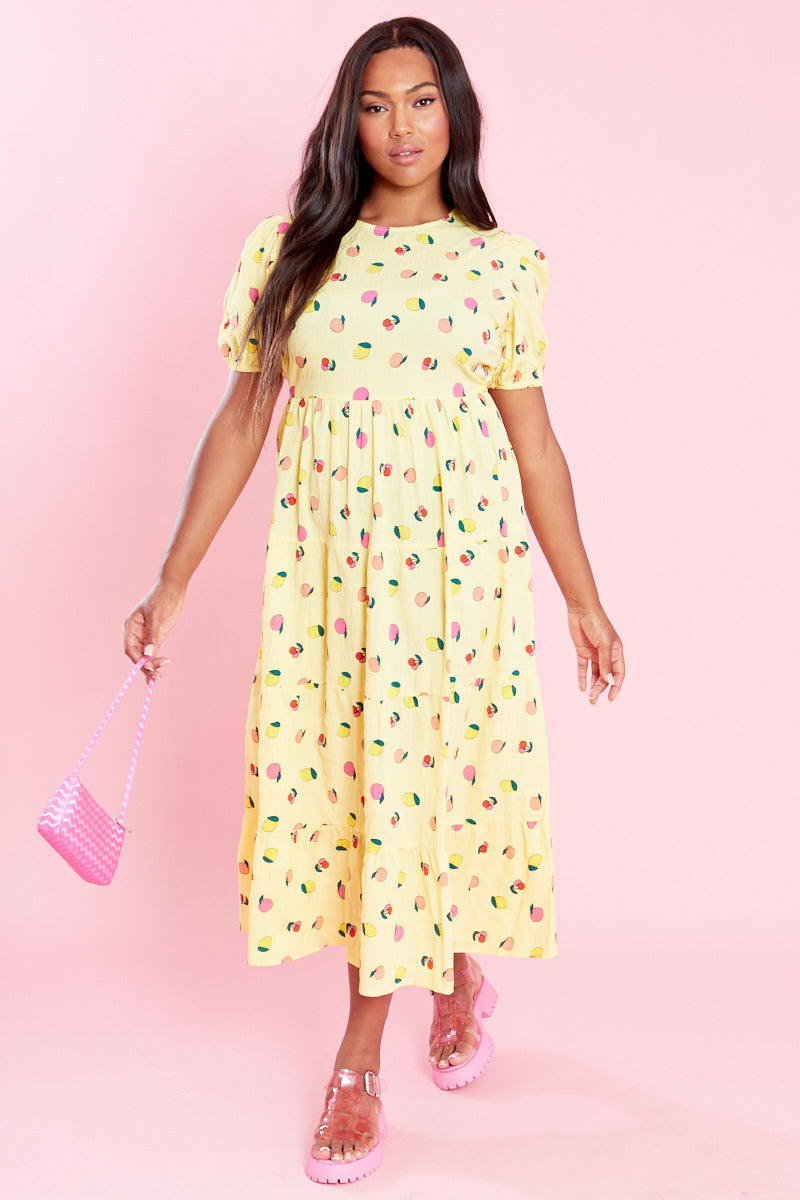 Fruity Midi Dress - Curve