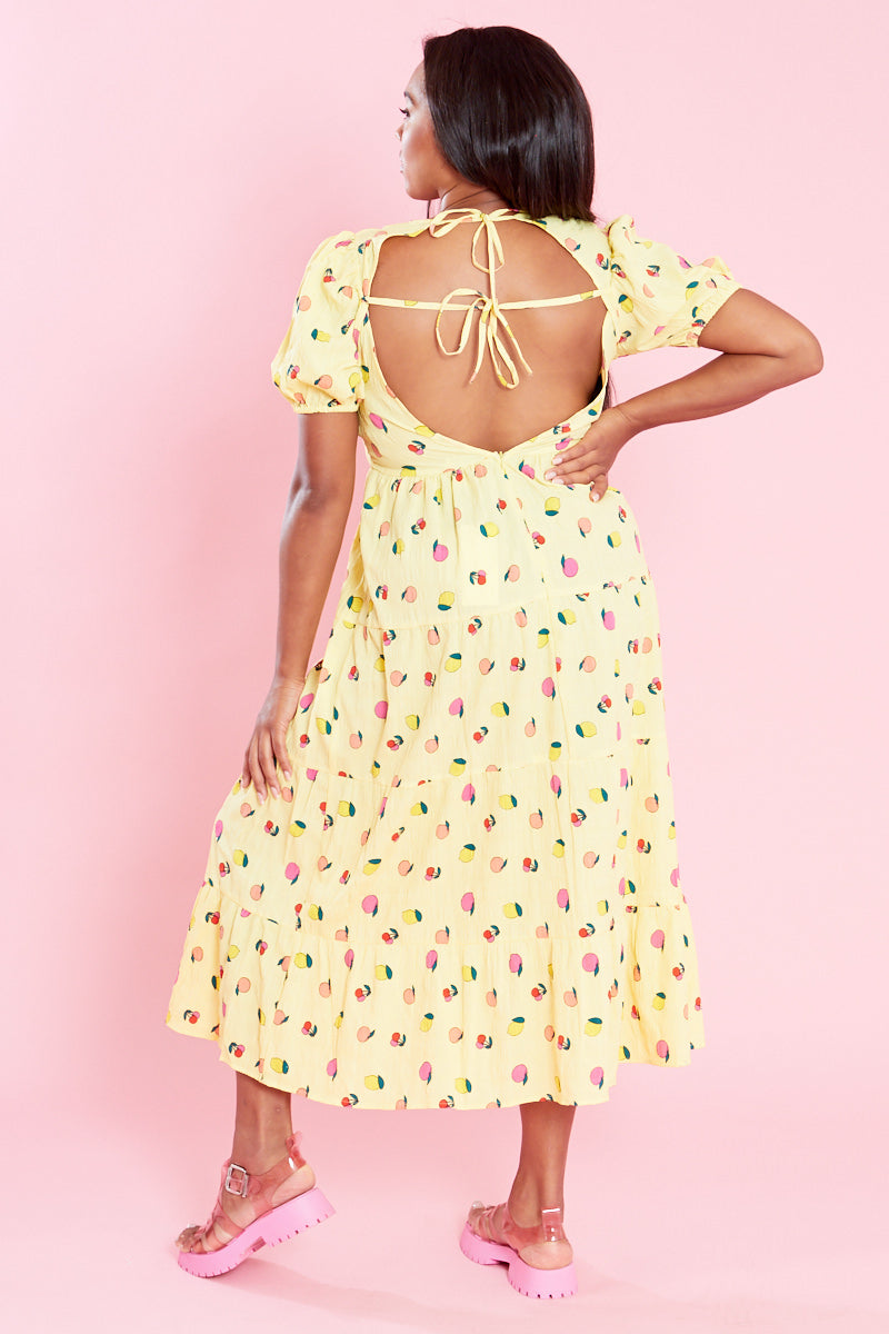 Fruity Midi Dress - Curve