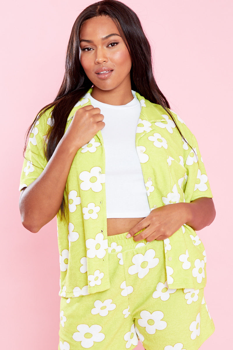 Delilah Towelling Shirt - Curve