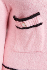 Cropped Cardigan with Crystal Buttons - Curve